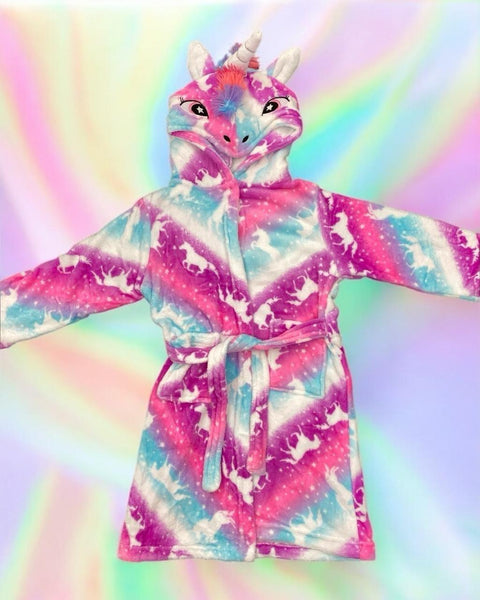 Tie-dye Pink Unicorn Robe