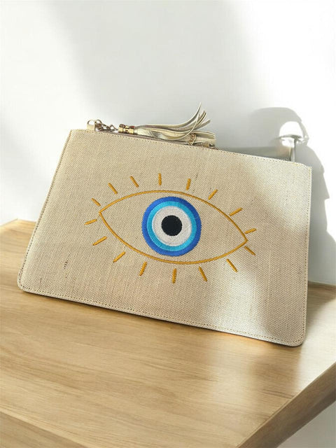 'Eye' Straw Bag S-44