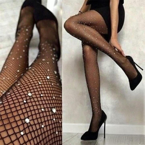 Glam Rhinestone Tights