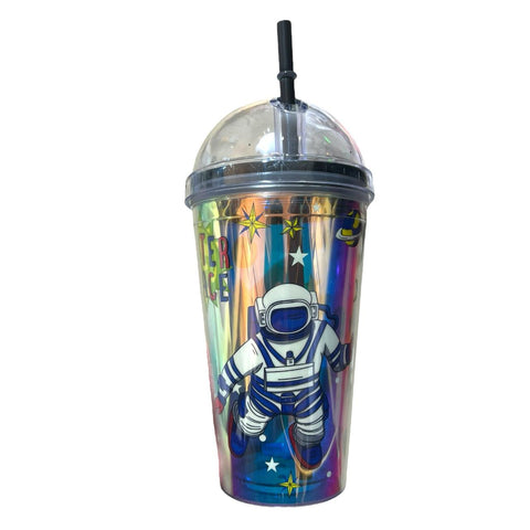 Outer Space Confetti Dome Tumbler