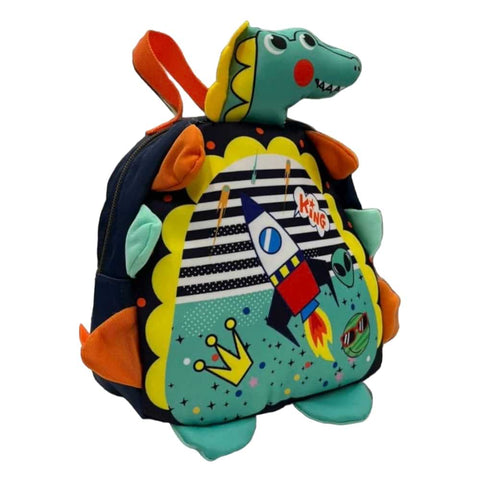 Dark Blue Dino Backpack 4