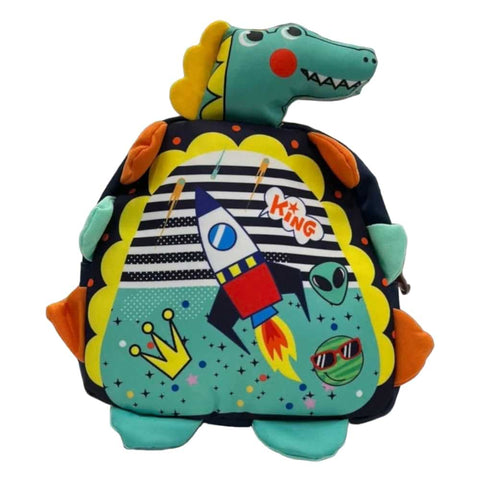 Dark Blue Dino Backpack 4