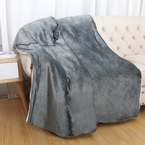 Dark Grey Soft Cozy Fleece Blanket