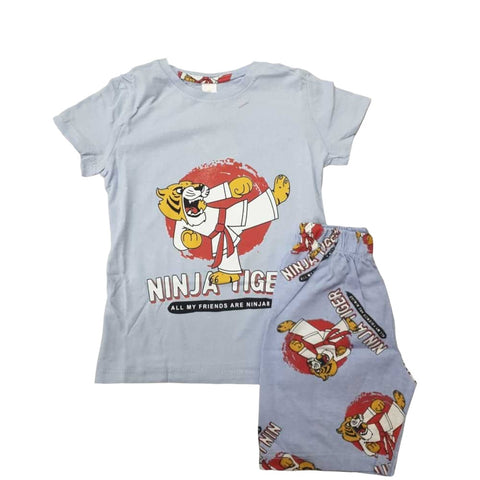 Light Blue Ninja Tiger Short PJ