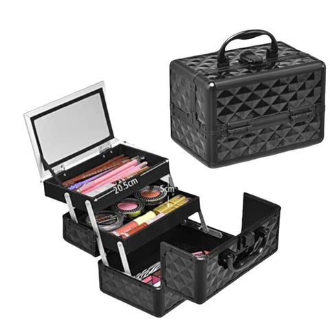 black Aluminum Makeup Box S-0