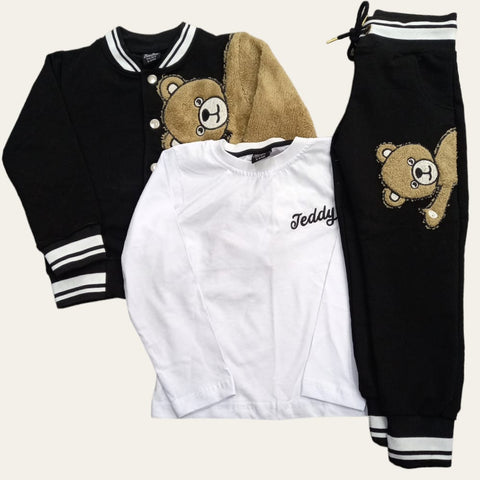 White and Black Bear Jogging Set