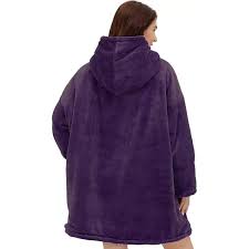 Dark-Purple Kids Hooded Blanket