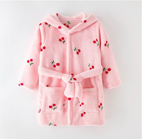 Pink Cherry Kids Robe