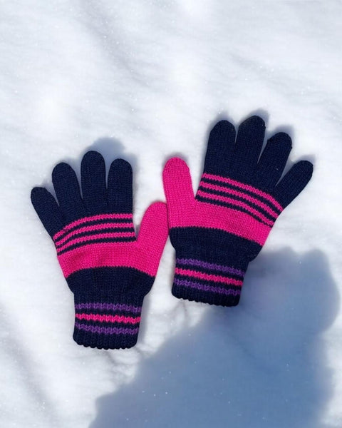 Kids Fushia Gloves