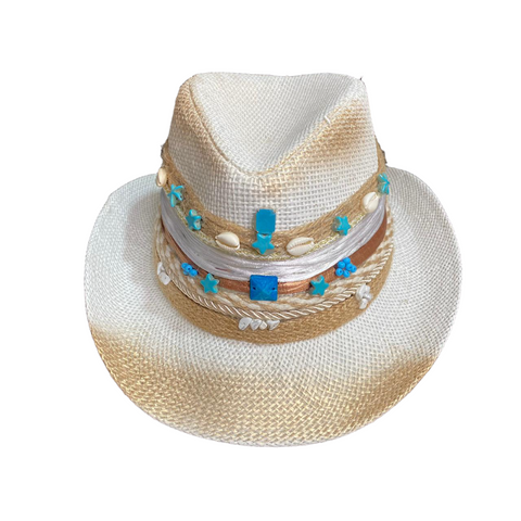 Blue stones beach hat