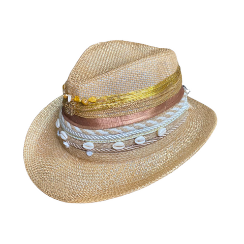 Gold beach hat