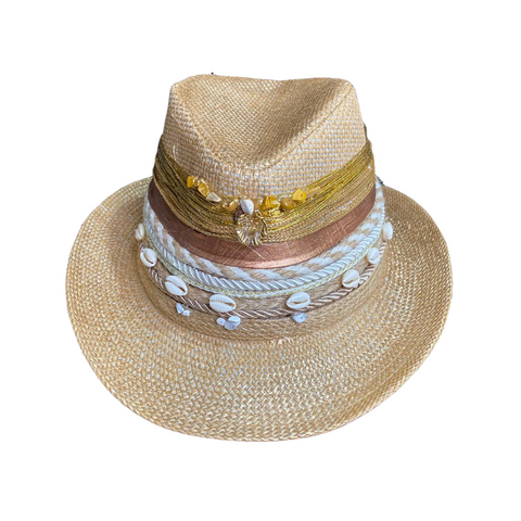 Gold beach hat