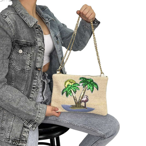 Beige Coconut Tree Bag