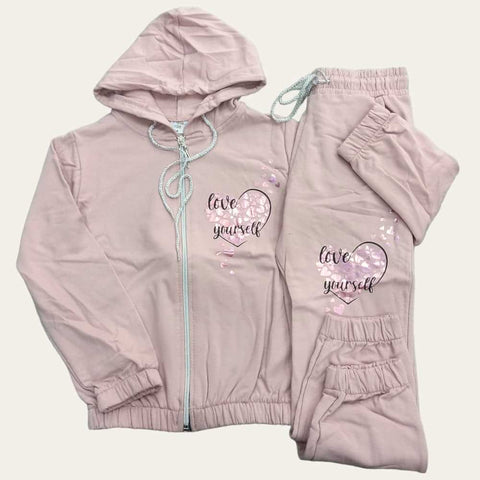 Pink Love Yourself Jogging Set