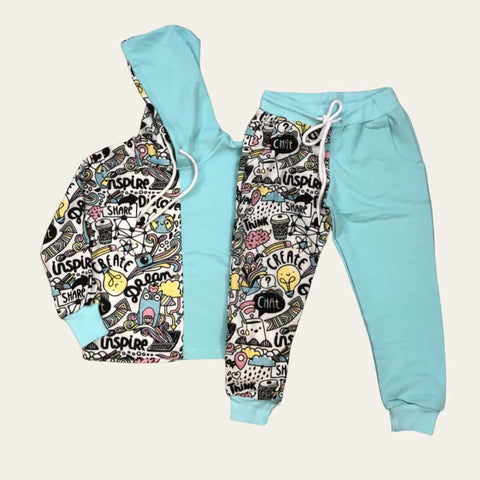 blue Art Jogging Set