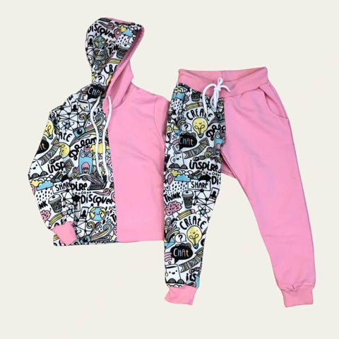 pink Art Jogging Set